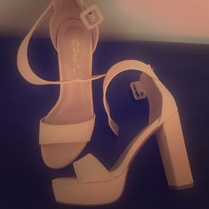 Nude platform sandals